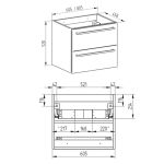 Bino, koupelnová skříňka 61 cm, Multidecor, Beton Chicago tm šedý Mereo