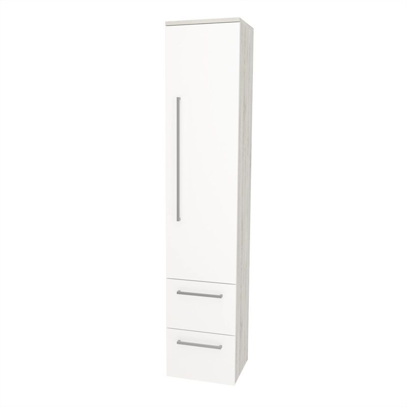 Bino, koupelnová skříňka vysoká 163 cm, pravá, Multidecor, White Loft Pine Mereo