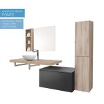 Ponte, koupelnová skříňka 70 cm, Multidecor, Light Select Walnut Mereo