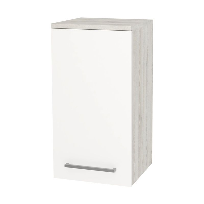 Bino koupelnová skříňka horní 63 cm, pravá, Multidecor, White Loft Pine Mereo