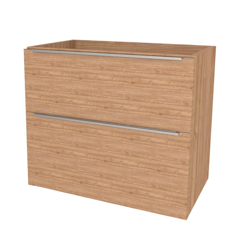 Mailo, koupelnová skříňka 61 cm, chrom madlo, Multidecor, Light Select Walnut Mereo