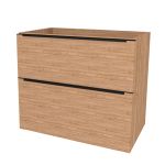 Mailo, koupelnová skříňka 61 cm, černé madlo, Multidecor, Light Select Walnut