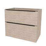 Mailo, koupelnová skříňka 61 cm, černé madlo, Multidecor, Light Rock Hickory