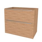 Mailo, koupelnová skříňka 81 cm, chrom madlo, Multidecor, Light Select Walnut