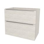 Mailo, koupelnová skříňka 81 cm, chrom madlo, Multidecor, White Loft Pine Mereo