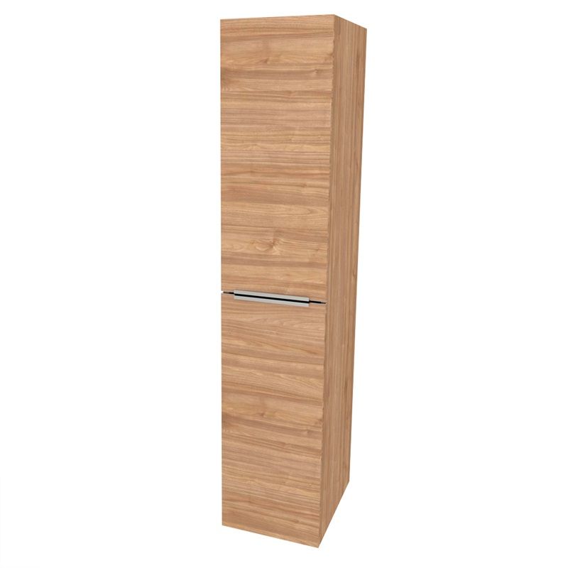 Mailo, koupelnová skříňka vysoká 170 cm, chrom madlo, Multidecor, Light Select Walnut Mereo