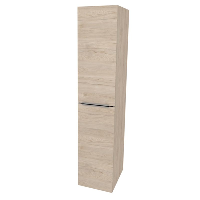 Mailo, koupelnová skříňka vysoká 170 cm, chrom madlo, Multidecor, Light Rock Hickory Mereo