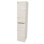 Mailo, koupelnová skříňka vysoká 170 cm, chrom madlo, Multidecor, White Loft Pine