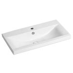 Vigo, koupelnová skříňka s keramickým umyvadlem 81 cm, bílá Mereo