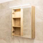 Aira, Ponte koupelnová galerka 60 cm, zrcadlová skříňka, dub Kronberg Mereo
