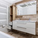 Bino, koupelnová skříňka vysoká 163 cm, dvojitá, Multidecor, Beton Chicago tm šedý Mereo