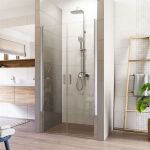Sprchové dveře, Lima, dvoukřídlé, lítací, 100x190 cm, chrom ALU, sklo Čiré Mereo