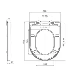 WC kombi, vyvýšené, vario odpad, kapotované, Smart Flush RIMLESS, keramické vč. sedátka Mereo