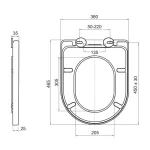 WC závěsné, RIMLESS, 530x355x360, keramické, vč. sedátka Mereo